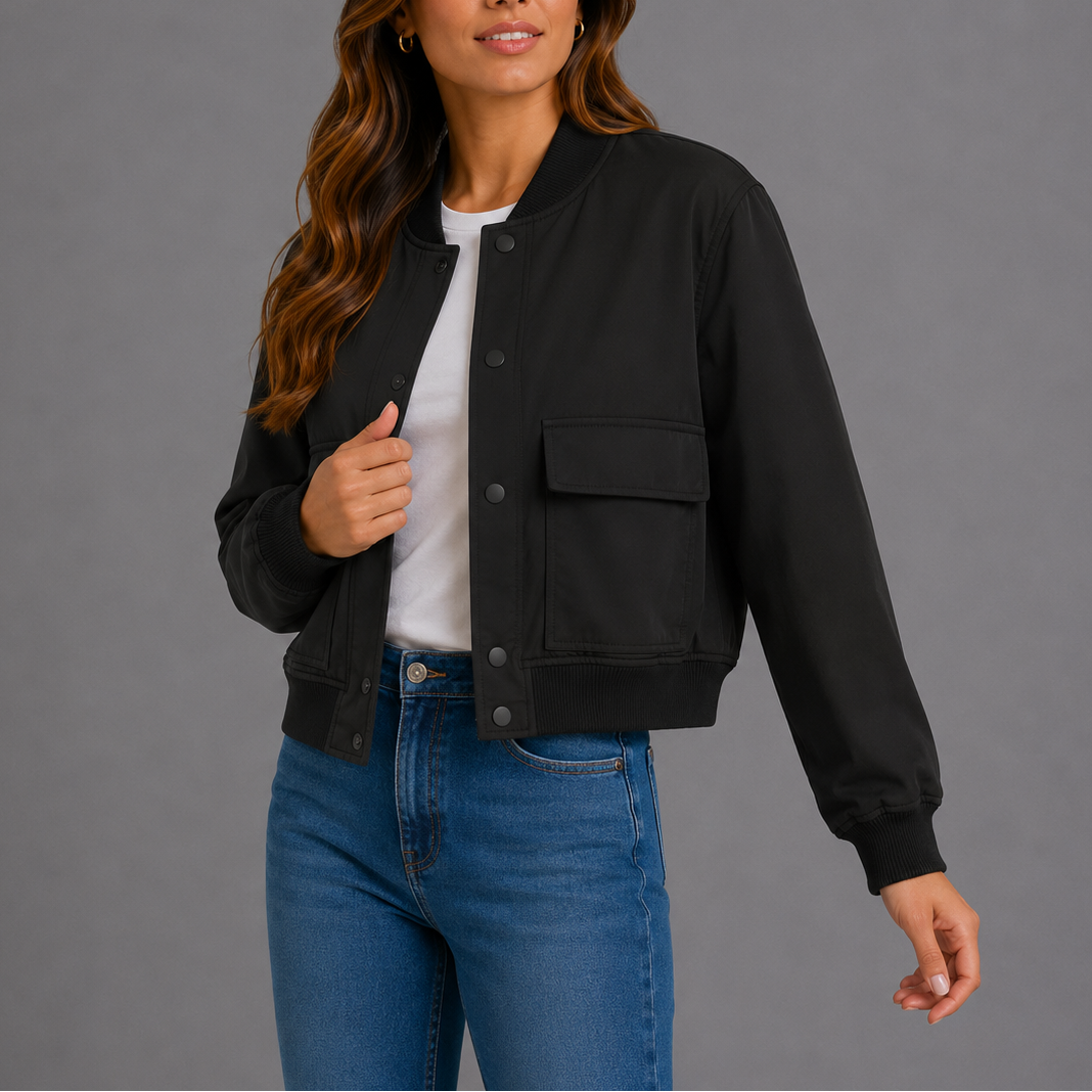 Brenna Women's Jacket | Lightweight Bomber with Relaxed Fit 8