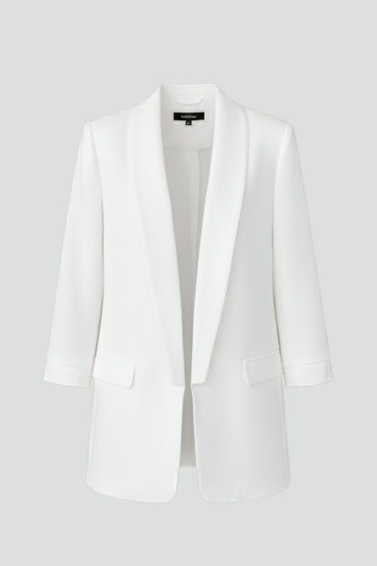 Elysia Women's Black Blazer | Tailored Wrap Collar, Professional Fit 1