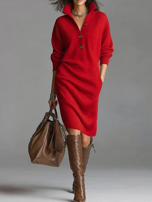 Fiona Women’s Sweater Dress with Plush Fabric and Flattering Silhouette 1