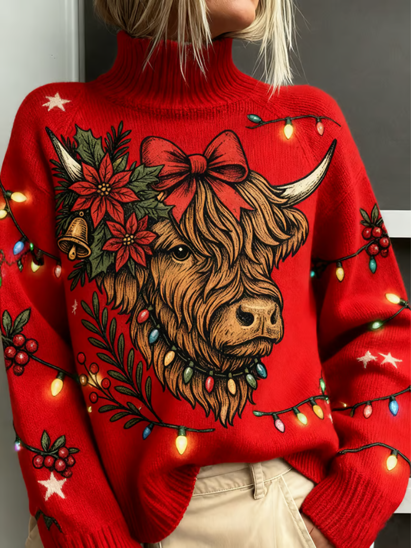 Gwen Women's Sweater | Classic Christmas Design, Cozy Knit 0