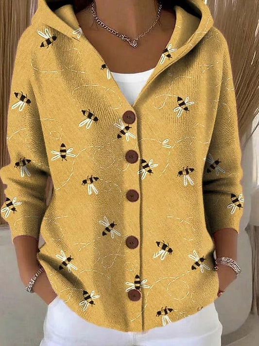 Jenna Women's Button Hooded Sweater | Soft Breathable Fabric 1