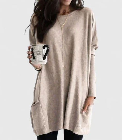 Kara Women’s Dress with Long Sleeves and Relaxed Tunic Fit 8