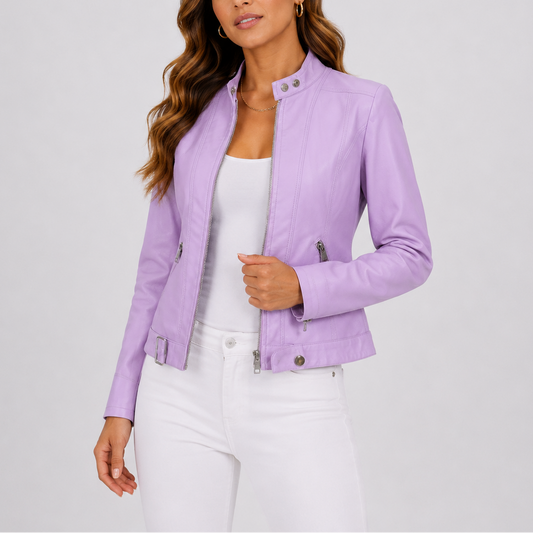 Liora Women's Leather Jacket | Classic Cut, Vegan PU 1