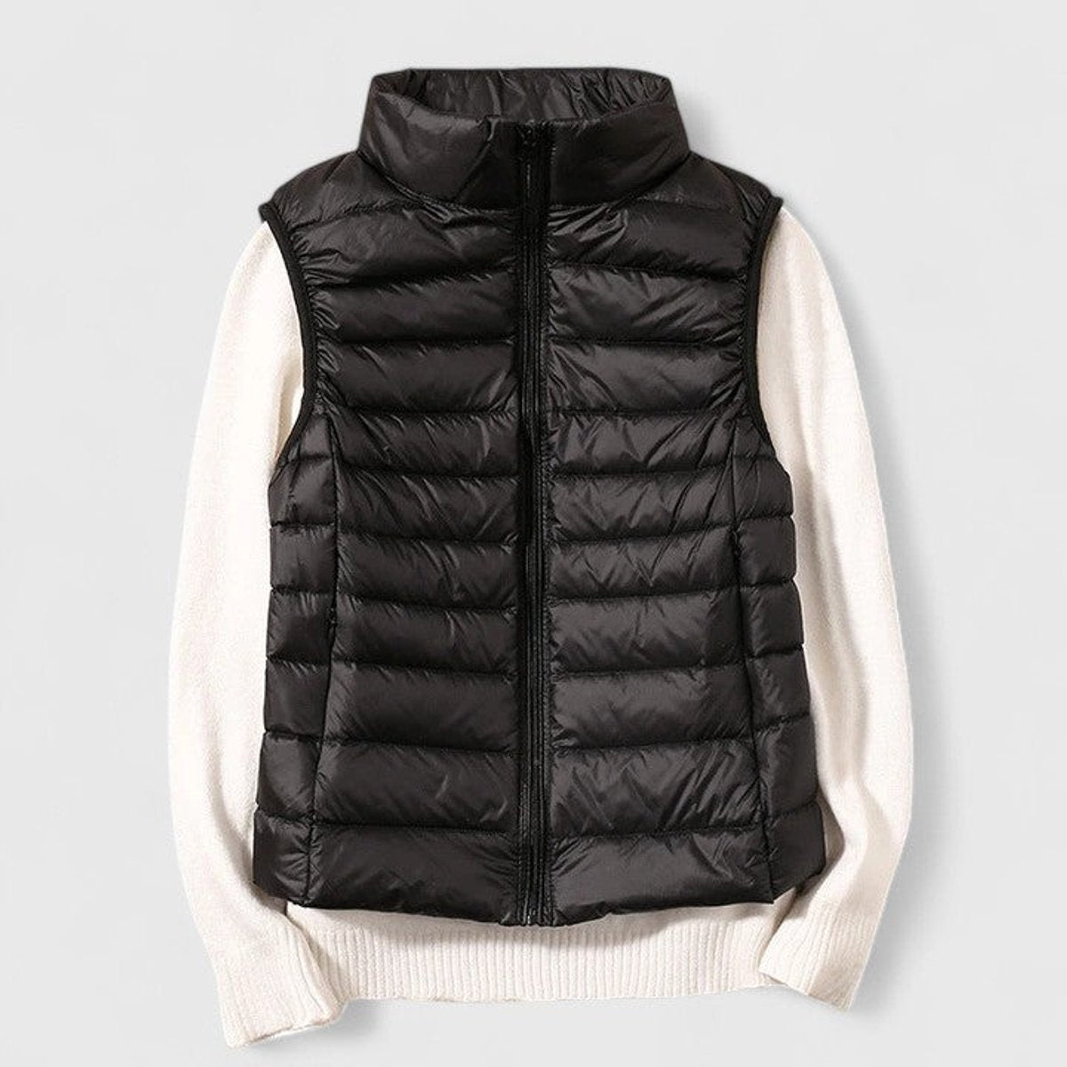 Mira Women's Black Vest | Lightweight Quilted Gilet, Casual Layering 11