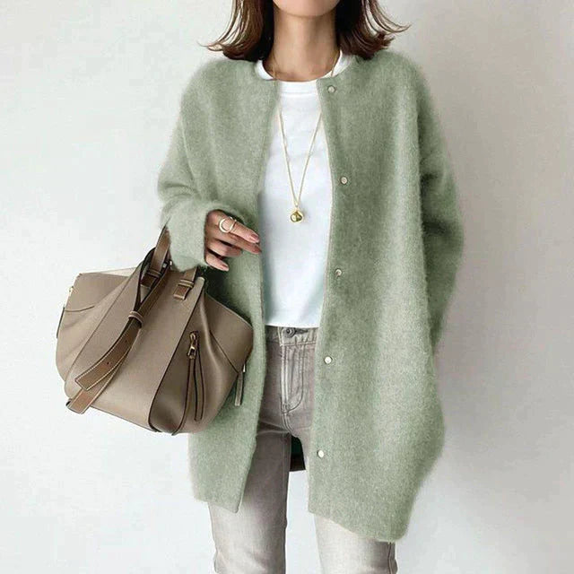Mira Women's Vintage Cardigan Vest | Premium Knitted Fabric, Loose Fit 5