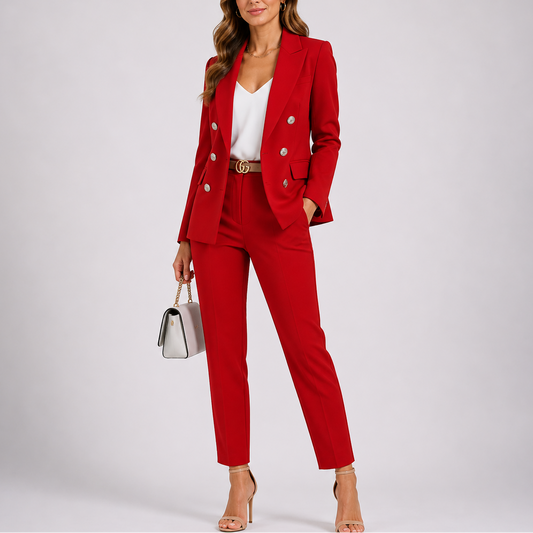 Talia Women's Suit with Tailored Blazer and Slim Trousers 1