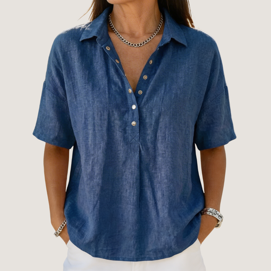 Waverly Women’s Shirt with Classic Collar and Adjustable Button-Up Design 1