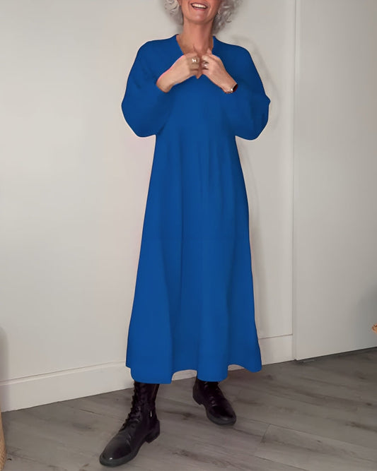 Willa Women’s Maxi Dress with Relaxed Fit and Long Sleeves for Elegant Style 1