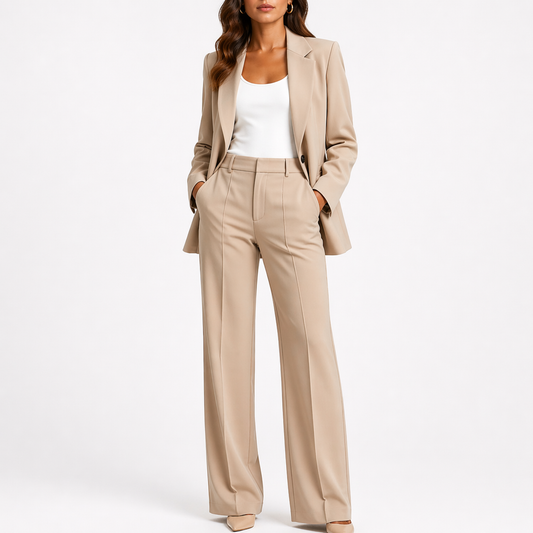 Willa Women’s Suit with Tailored Blazer and Straight-Leg Pants 1