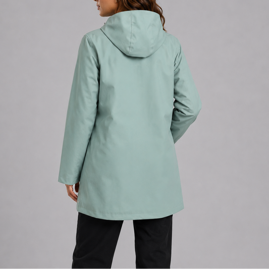 Willa Women's Waterproof Coat | Lightweight Mid-Length with Adjustable Hood 1