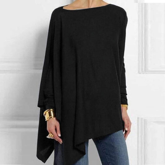 Adeline Women’s Casual Top with Long Sleeves and Classic O-Neck Design 0