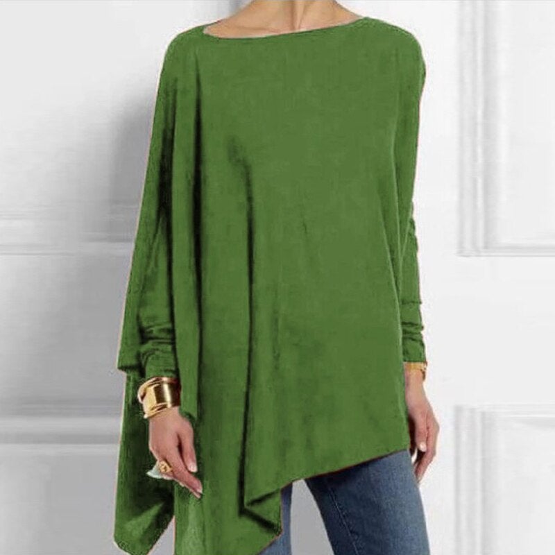 Adeline Women’s Casual Top with Long Sleeves and Classic O-Neck Design 4