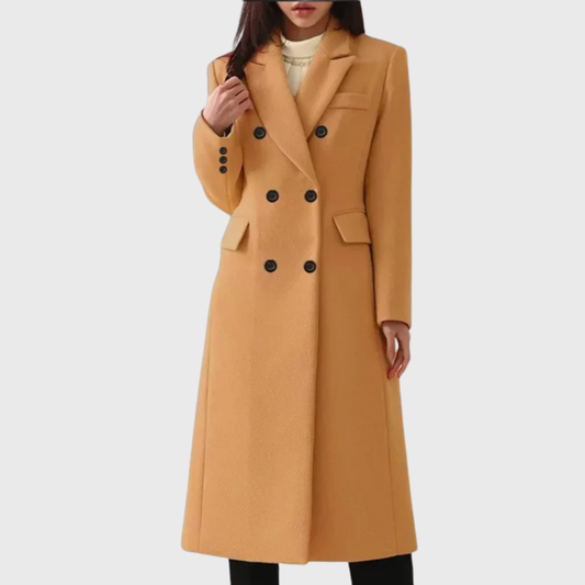 Alina Women's Wool Coat | Classic Tailored Fit, Warm Winter Essential 0