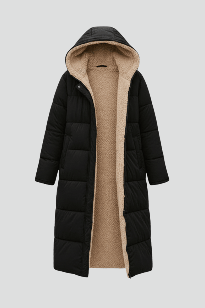 Amelia Women's Long Puffer Coat | Lightweight Insulated, Fleece Lined 1