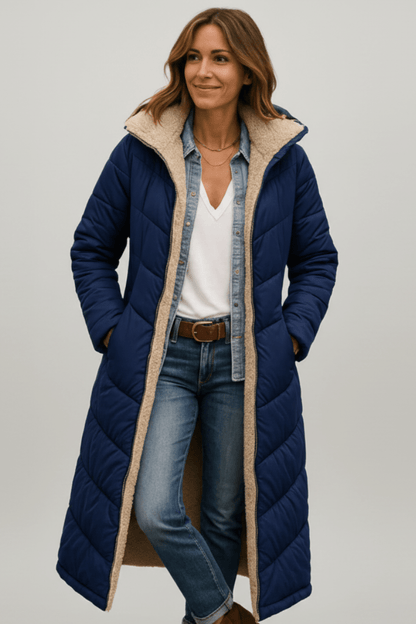 Amelia Women's Long Puffer Coat | Lightweight Insulated, Fleece Lined 4