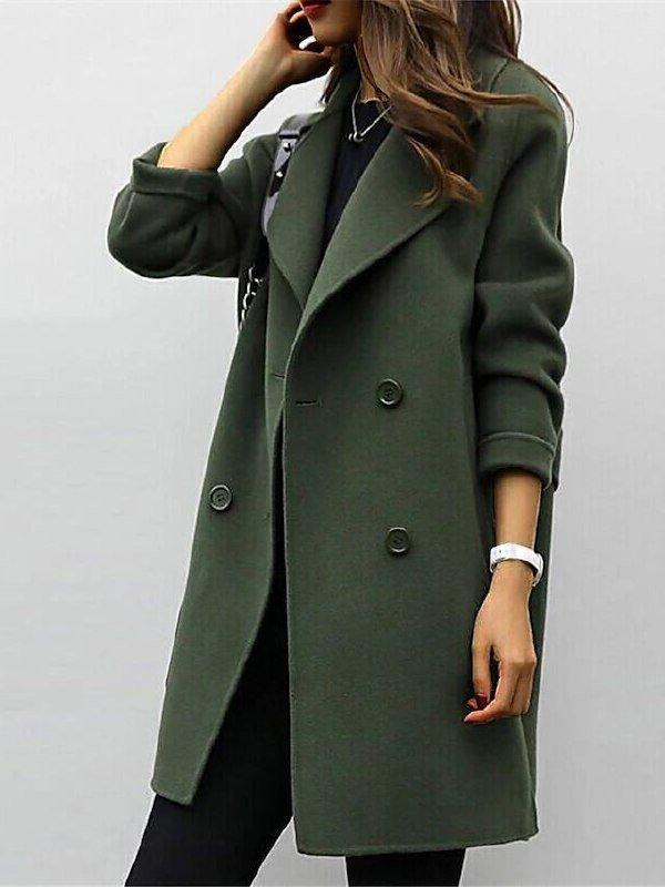 Aveline Women's Winter Coat | Classic Lapel, Feminine Fit Trench Coat 0