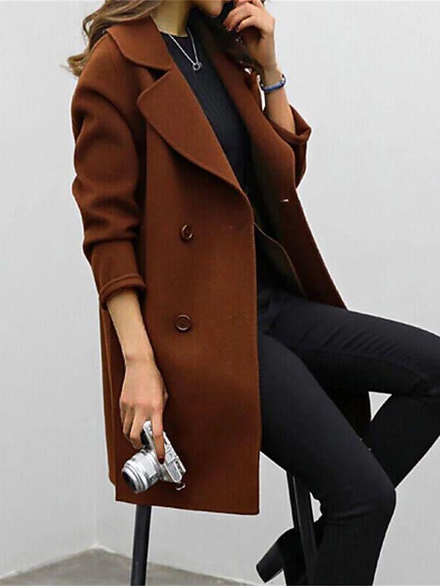 Aveline Women's Winter Coat | Classic Lapel, Feminine Fit Trench Coat 2