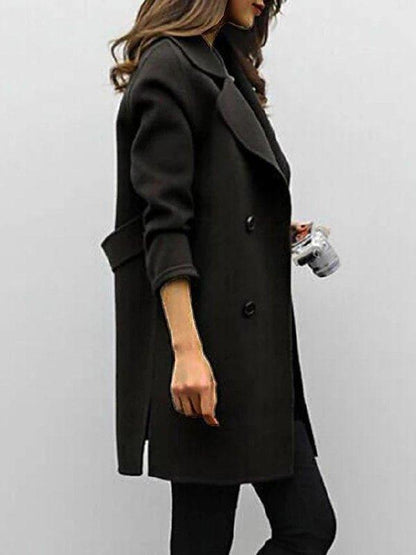 Aveline Women's Winter Coat | Classic Lapel, Feminine Fit Trench Coat 3