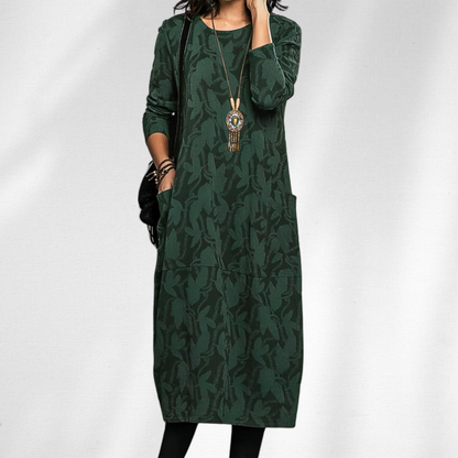 Aveline Women's Winter Dress | Elegant Crewneck, Cozy Fit 0