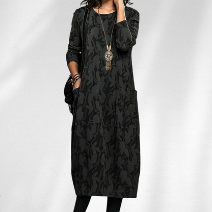 Aveline Women's Winter Dress | Elegant Crewneck, Cozy Fit 3