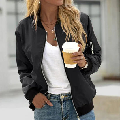 Avery Women's Bomber Jacket | Classic Zip Front, Versatile Style 0