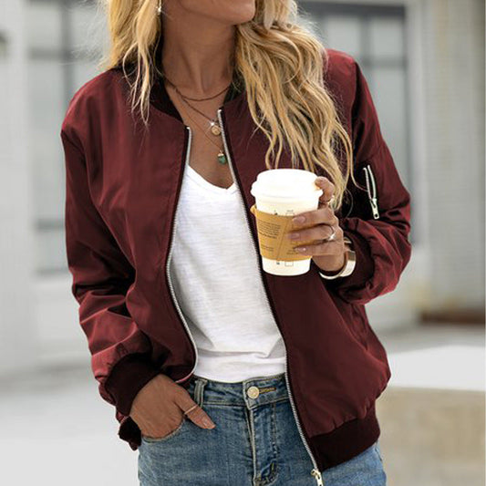Avery Women's Bomber Jacket | Classic Zip Front, Versatile Style 1
