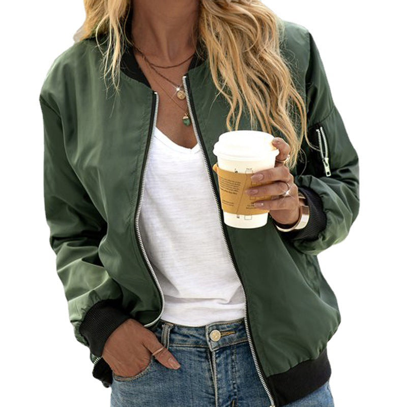 Avery Women's Bomber Jacket | Classic Zip Front, Versatile Style 2