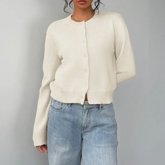 Bettina Women's Cardigan | Soft Knit, Buttoned Collar for Spring 0