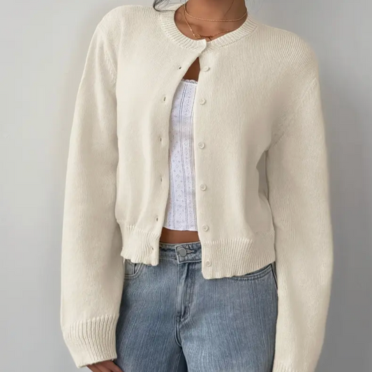 Bettina Women's Cardigan | Soft Knit, Buttoned Collar for Spring 1