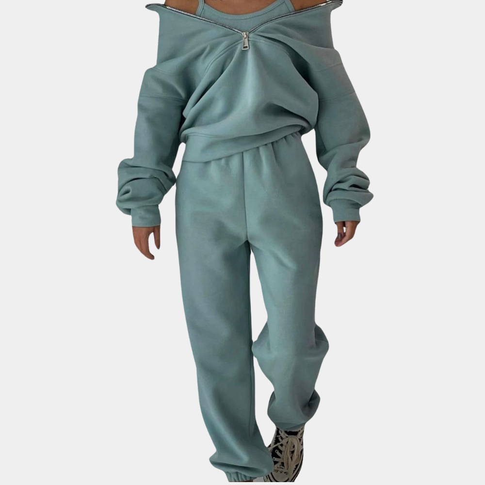 Breeze Women’s Jogging Set with Soft Breathable Sweatshirt and Matching Joggers 1