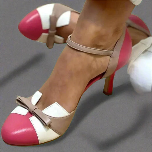 Breezy Women’s Pumps with Bow Straps and Medium Heel 1