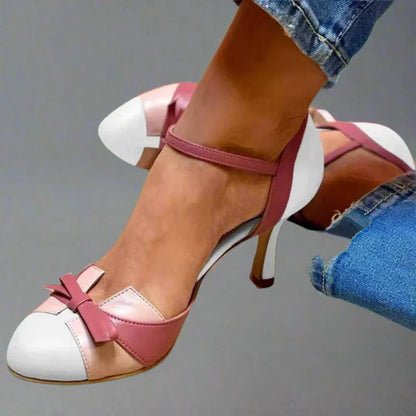 Breezy Women’s Pumps with Bow Straps and Medium Heel 2