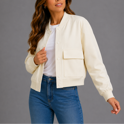 Brenna Women's Jacket | Lightweight Bomber with Relaxed Fit 7