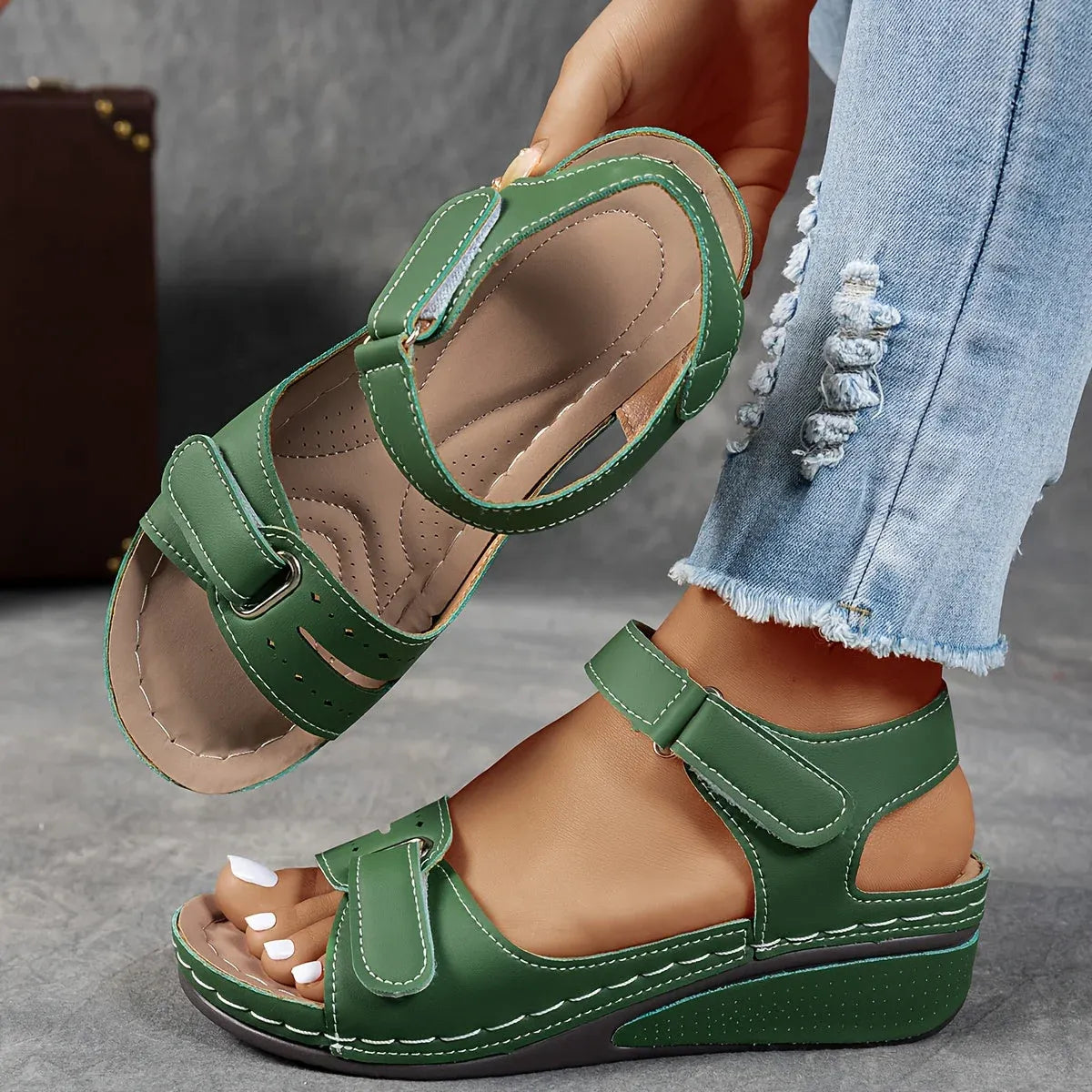 Candice Women’s Sandals with Ergonomic Sole and Vintage-Inspired Design 2