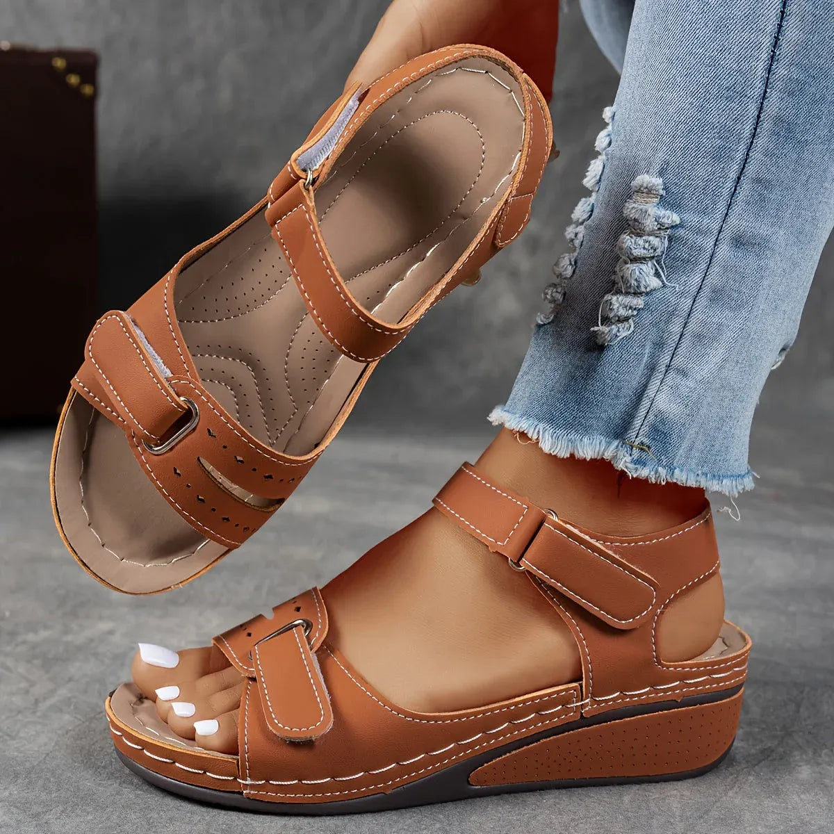 Candice Women’s Sandals with Ergonomic Sole and Vintage-Inspired Design 4