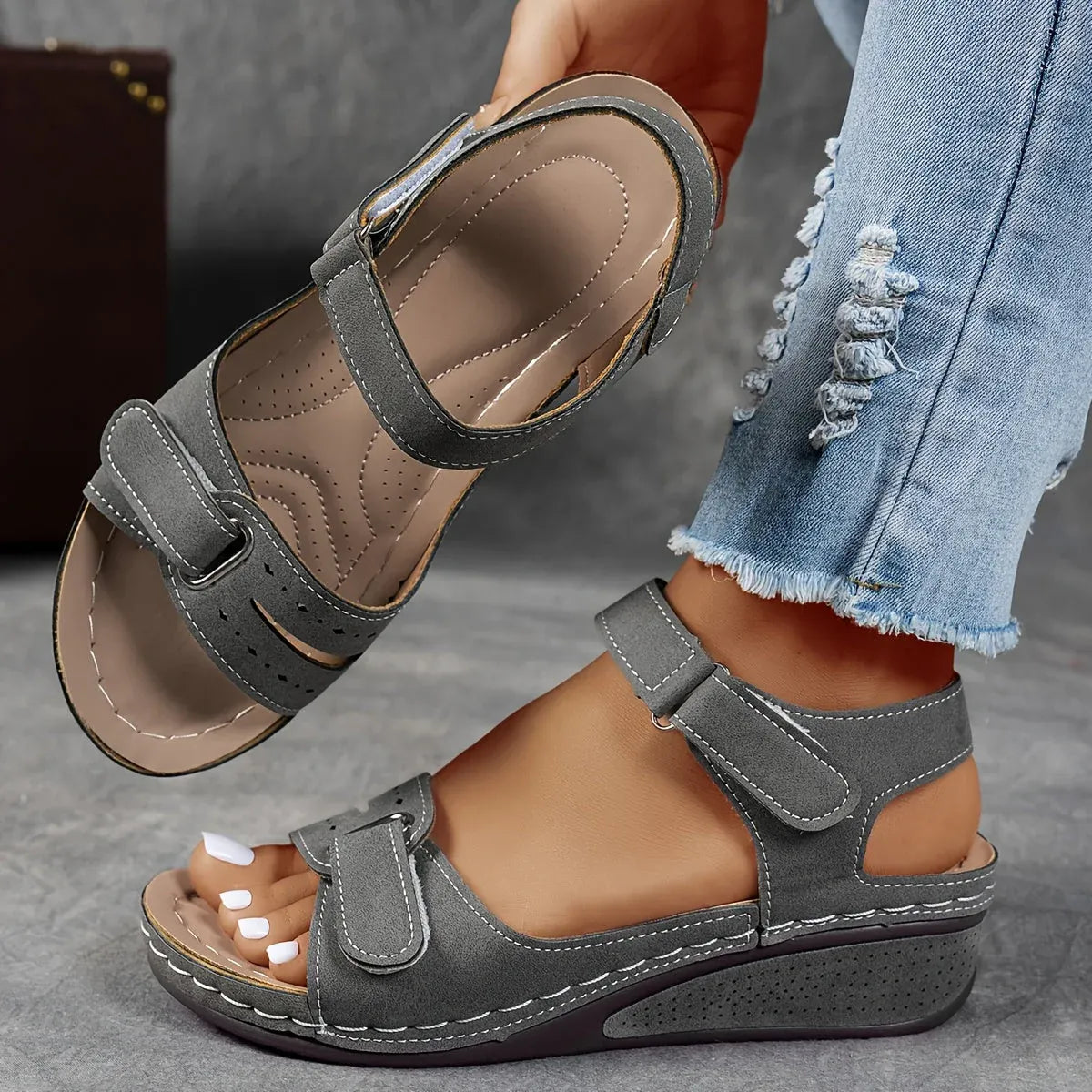 Candice Women’s Sandals with Ergonomic Sole and Vintage-Inspired Design 5
