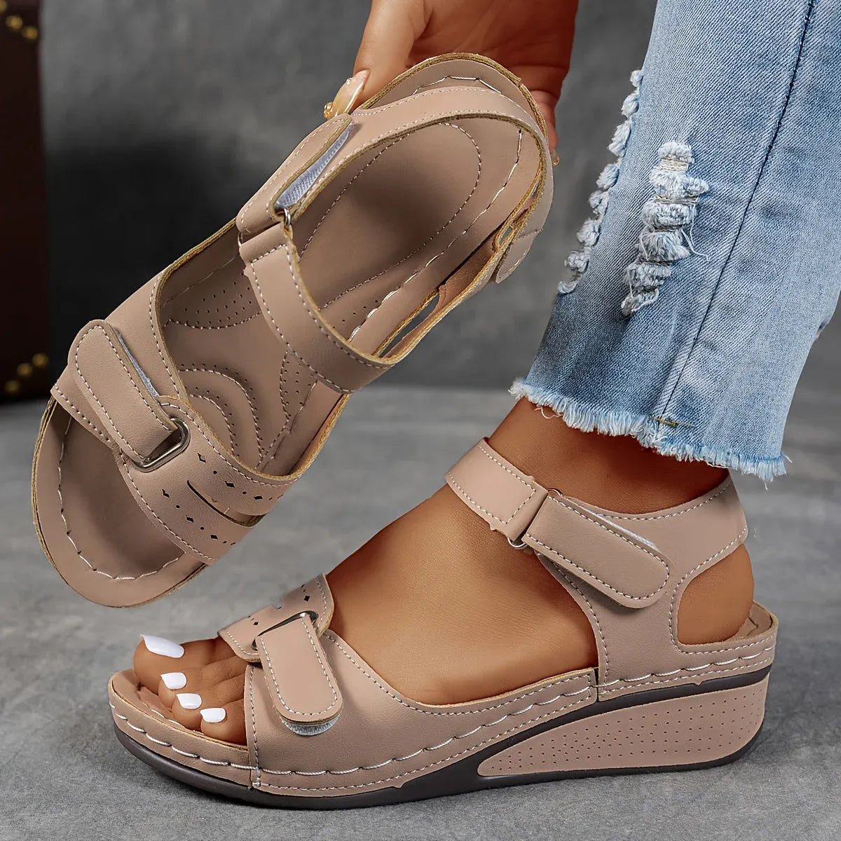 Candice Women’s Sandals with Ergonomic Sole and Vintage-Inspired Design 6