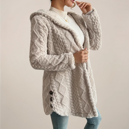 Carly Women's Loose Knit Cardigan | Soft Hooded Design for Casual Layering 1