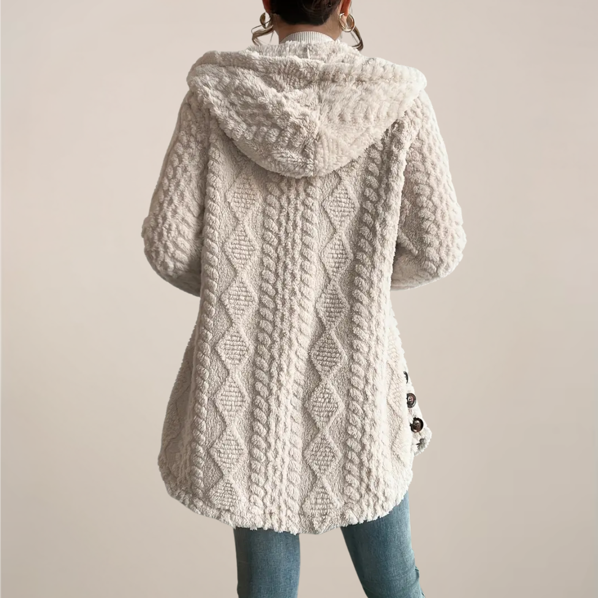 Carly Women's Loose Knit Cardigan | Soft Hooded Design for Casual Layering 2