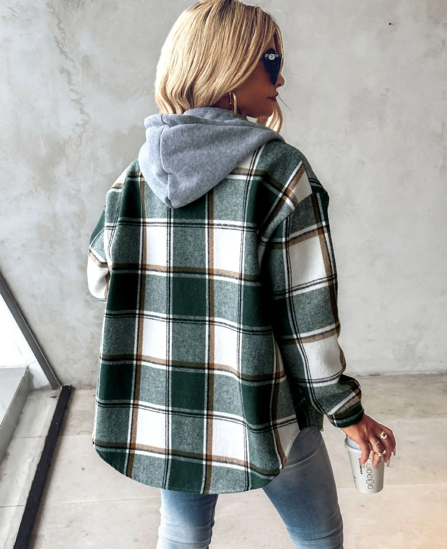 Carmen Women's Checkered Cardigan | Lined, Cozy Autumn Layer 6