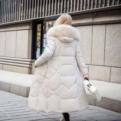 Celine Women's Long Puffer Coat | Lightweight Down Insulation, Elegant Winter Warmth 2