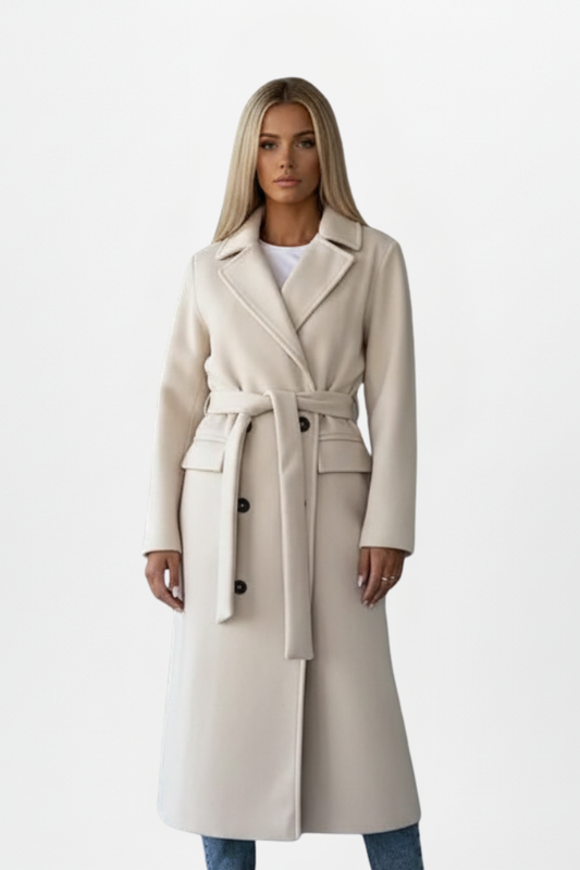 Charlotte Women’s Long Coat | Double Breasted, Wool-Blend 0