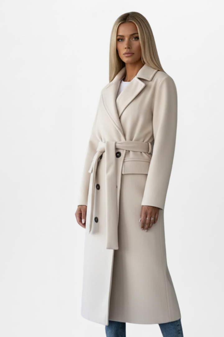 Charlotte Women’s Long Coat | Double Breasted, Wool-Blend 2