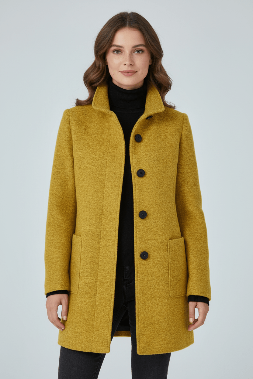 Charlotte Women's Wool Coat | Tailored Fit, Stand Collar 8