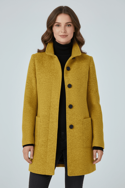 Charlotte Women's Wool Coat | Tailored Fit, Stand Collar 8