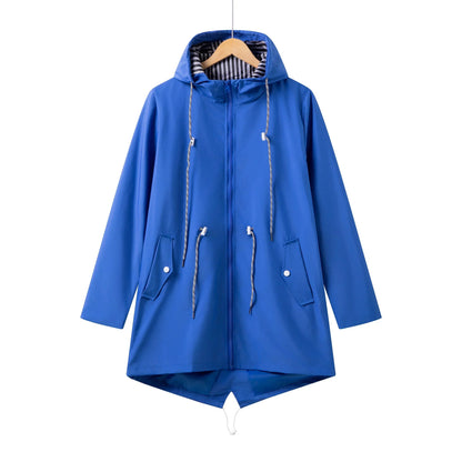 Clara Women's Casual Hooded Coat | Adjustable Drawstring, Zip Closure 0
