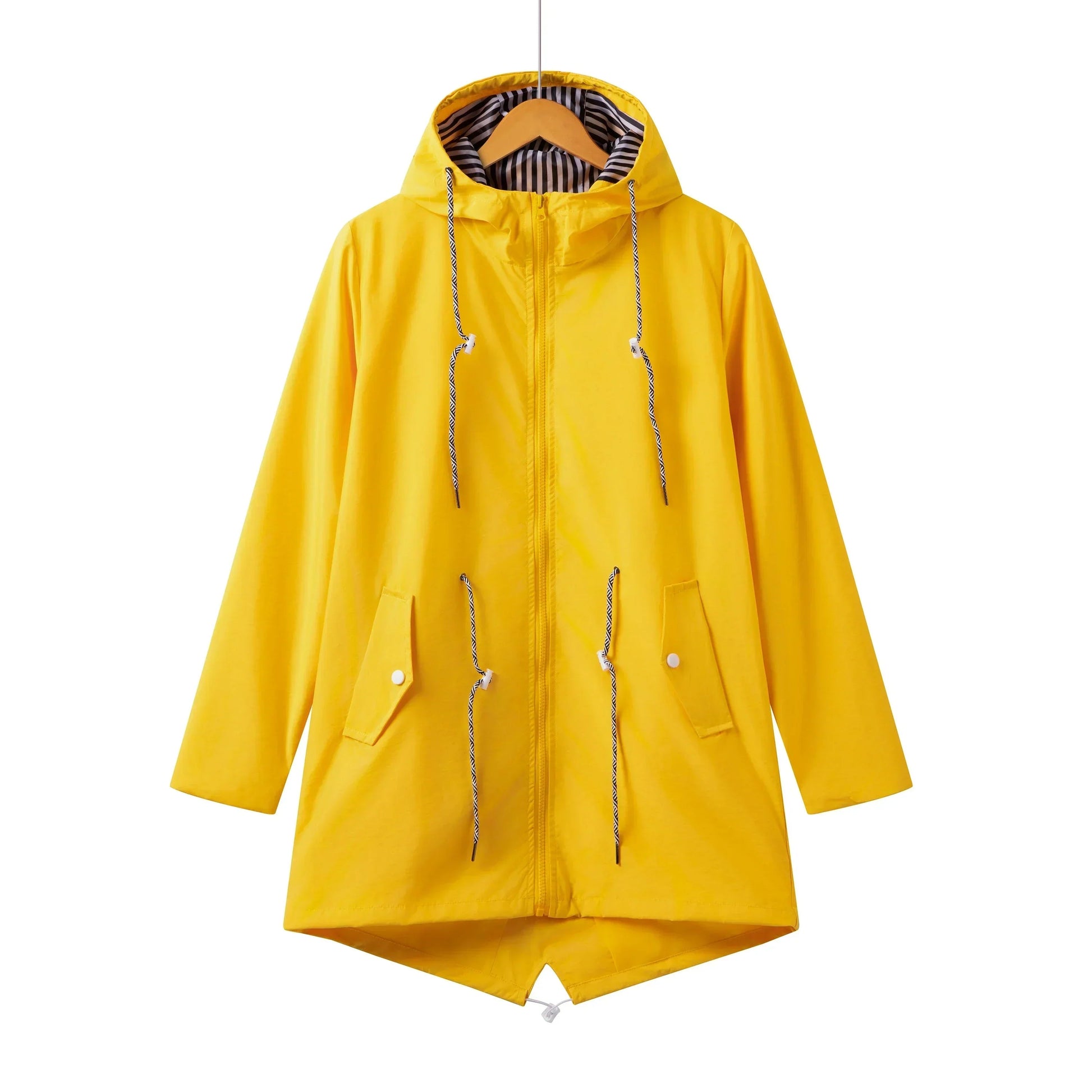 Clara Women's Casual Hooded Coat | Adjustable Drawstring, Zip Closure 3