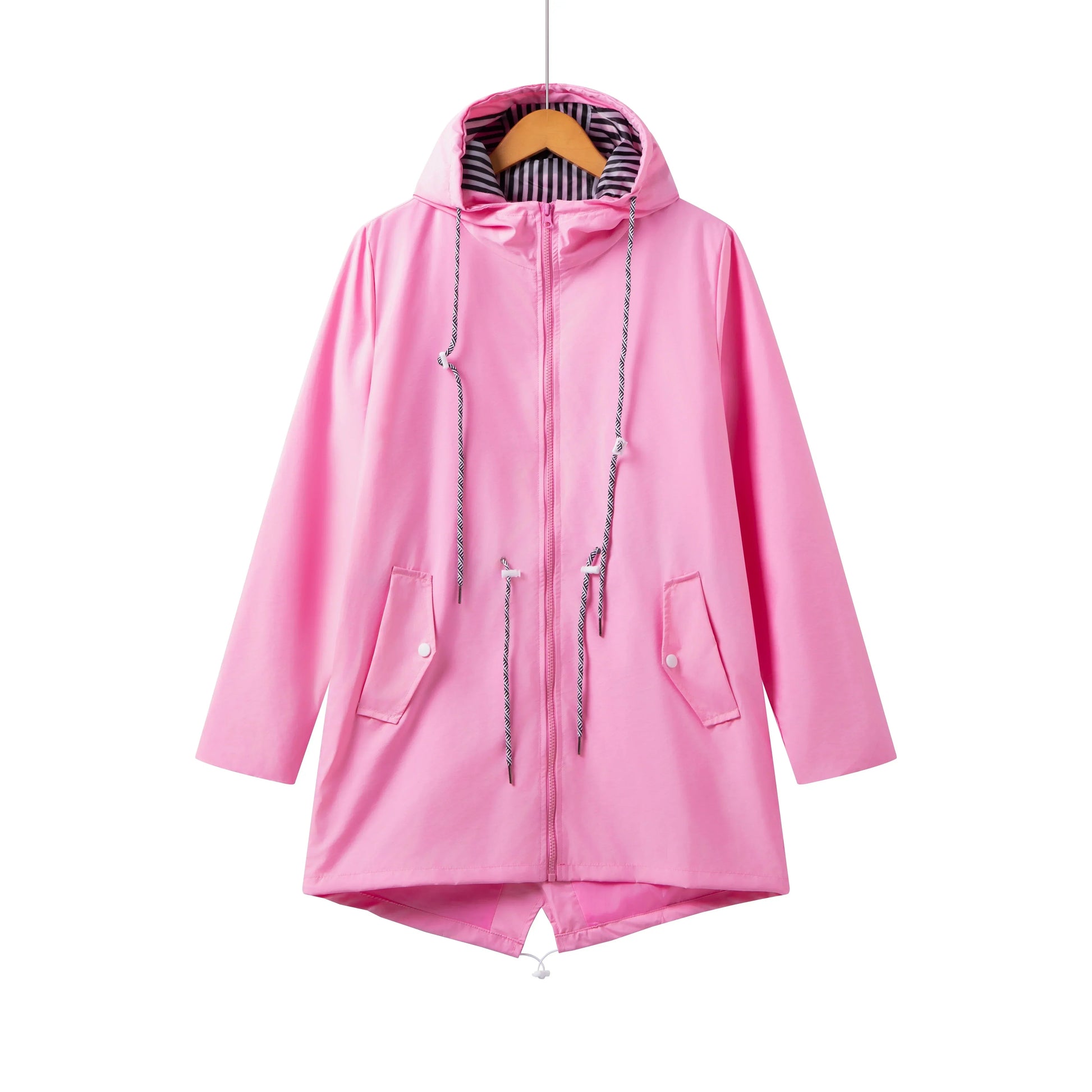 Clara Women's Casual Hooded Coat | Adjustable Drawstring, Zip Closure 4
