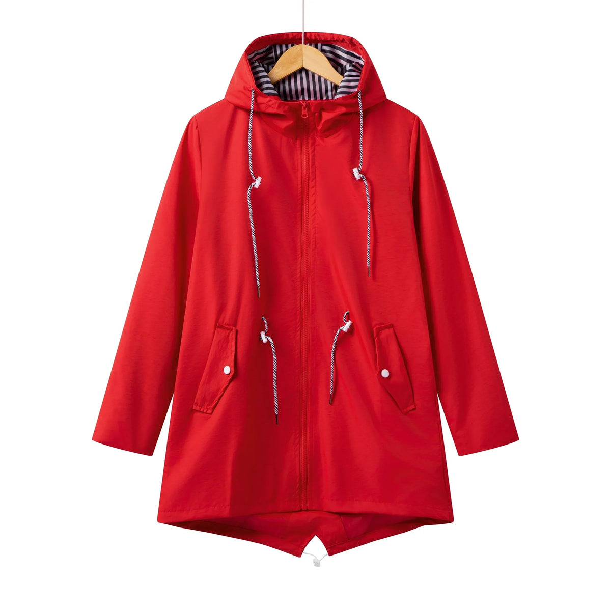 Clara Women's Casual Hooded Coat | Adjustable Drawstring, Zip Closure 5