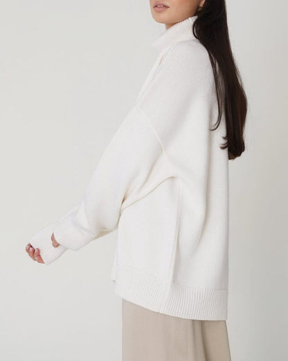 Clara Women’s Oversized Sweater with High Neck and Relaxed Fit for Casual Winter Style 3
